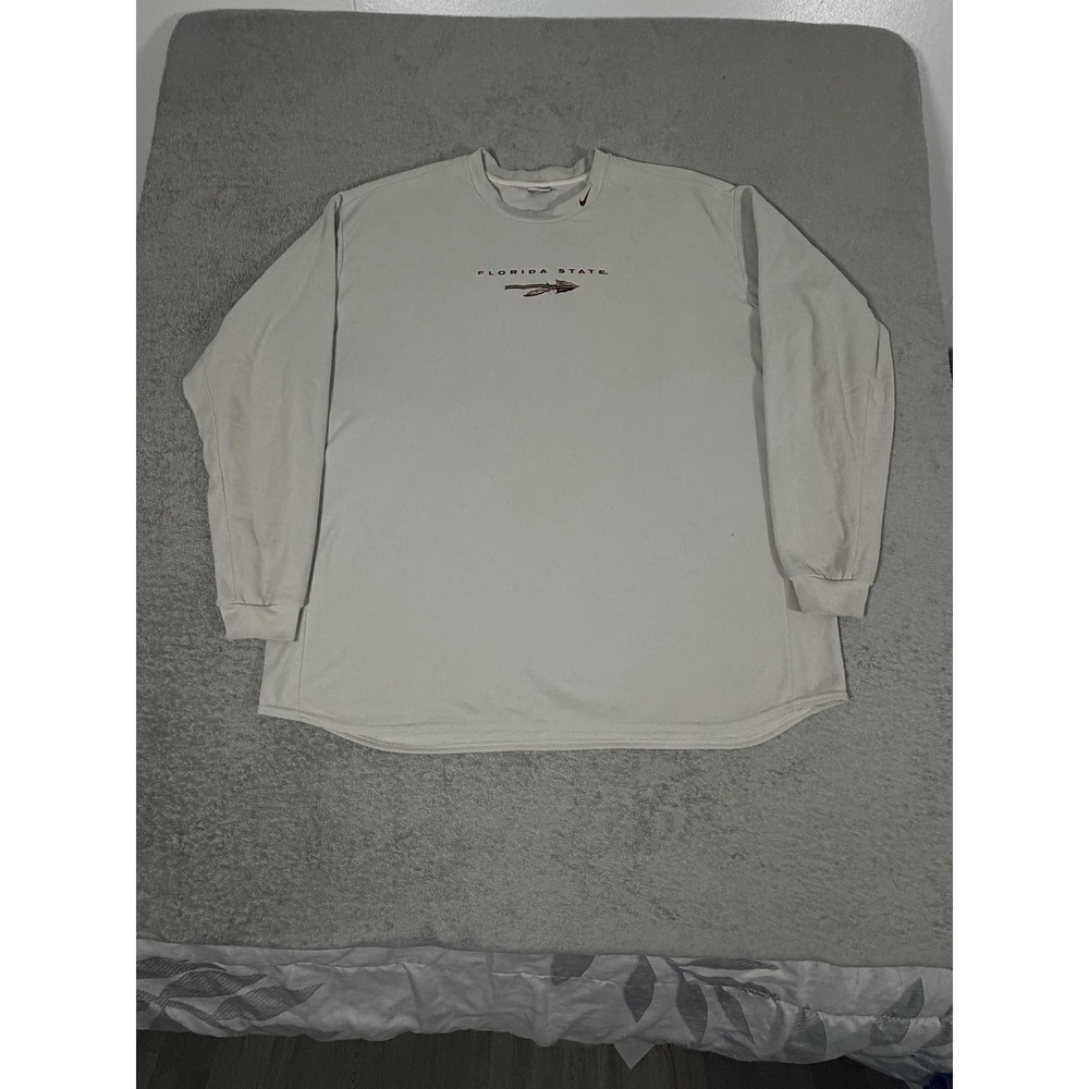 Florida State Seminoles Fleece Sweatshirt Mens 3XL Gray NCAA Football Nike
